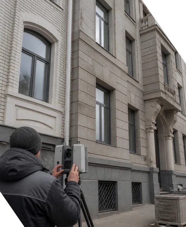 Лазерное сканирование фасадов зданий для обследования в Нижнем Новгороде